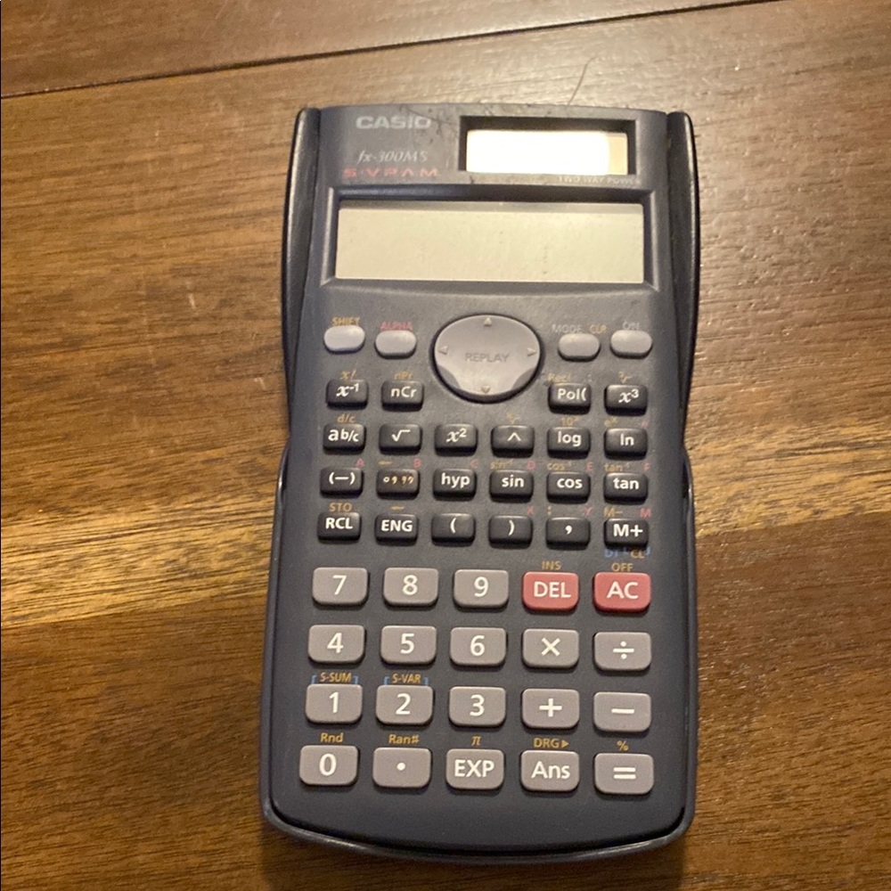 Casio FX-991MS Calculator in Black with Protective Slide on Case In Working Cond